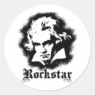 Pegatina Redonda Beethoven
