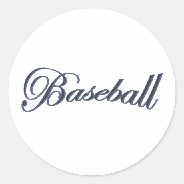 Pegatina Redonda Béisbol (Anverso)