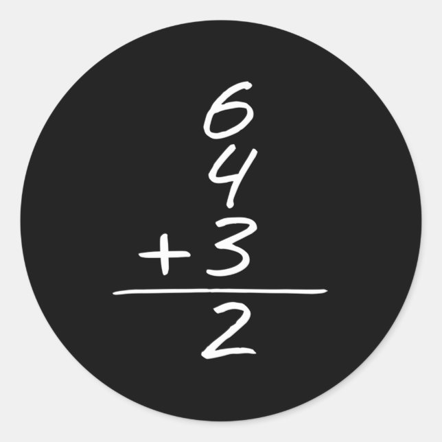 Pegatina Redonda Béisbol 6 4 3 Doble Juega Doble Giro Dos Diseño (Anverso)