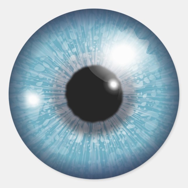 Pegatina Redonda Béisbol azul (Anverso)