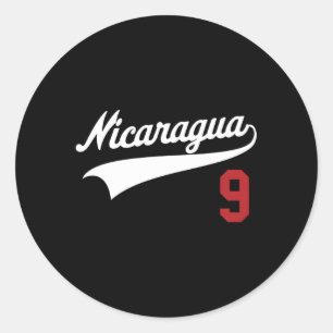 Pegatina Redonda Béisbol de Béisbol de Nicaragua 9