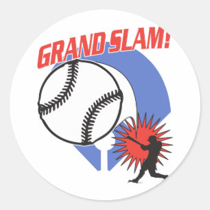 Pegatina Redonda Béisbol de Grand Slam