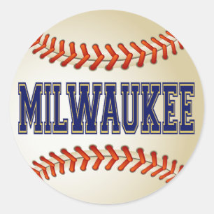 PEGATINA REDONDA BÉISBOL DE MILWAUKEE