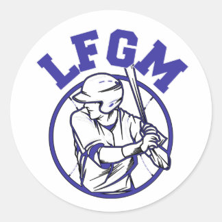 Pegatina Redonda Béisbol de Pegatinas bonitos