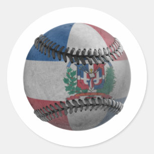 Pegatina Redonda Béisbol de República Dominicana