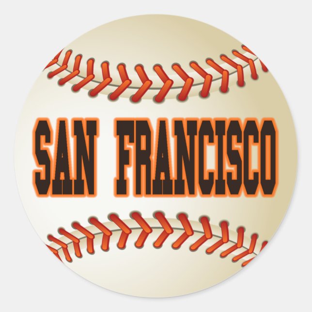 PEGATINA REDONDA BÉISBOL DE SAN FRANCISCO (Anverso)