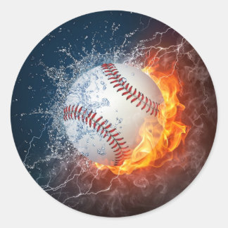 Pegatina Redonda Béisbol extremo