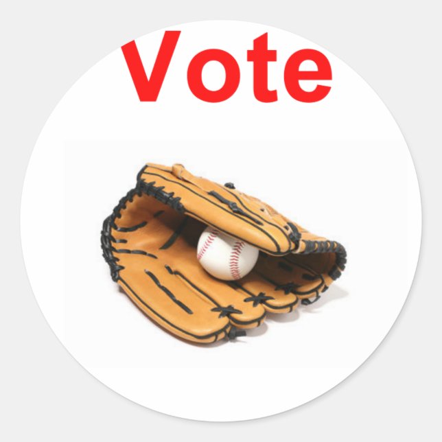 Pegatina Redonda Béisbol Mitt Romney 2012 (Anverso)