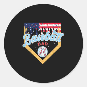 Pegatina Redonda Béisbol Papá Hielo Crema Drip Famosos Padres De Bé