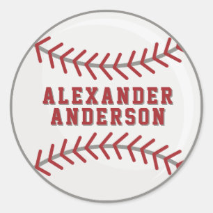 Pegatina Redonda Béisbol Personalizado