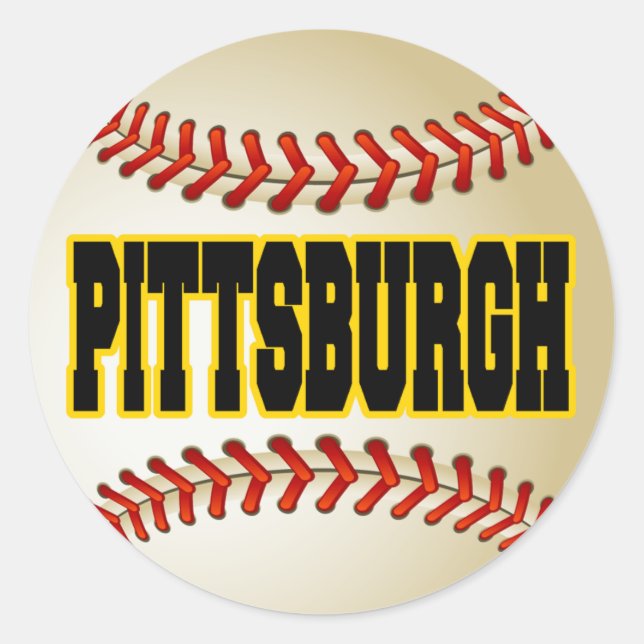 PEGATINA REDONDA BÉISBOL PITTSBURGH (Anverso)