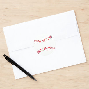 Pegatina Redonda Béisbol Sencillo con Costuras Personalizables Depo