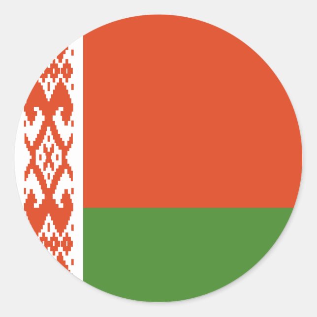 Pegatina Redonda Belarus Flag Total Coverage  (Anverso)