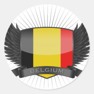 PEGATINA REDONDA BÉLGICA
