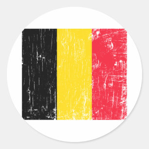 Pegatina Redonda Bélgica de época