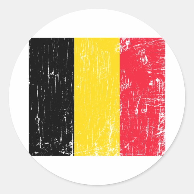Pegatina Redonda Bélgica de época (Anverso)