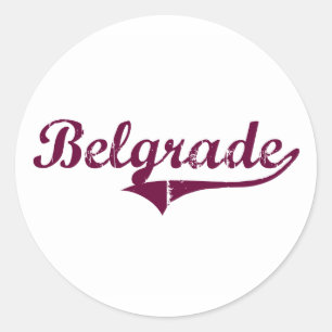 Pegatina Redonda Belgrado Montana Classic Design