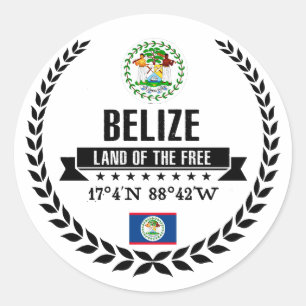 Pegatina Redonda Belice