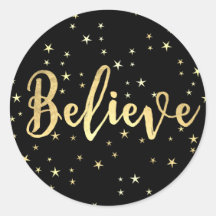 Believe Gold Stars Navidades