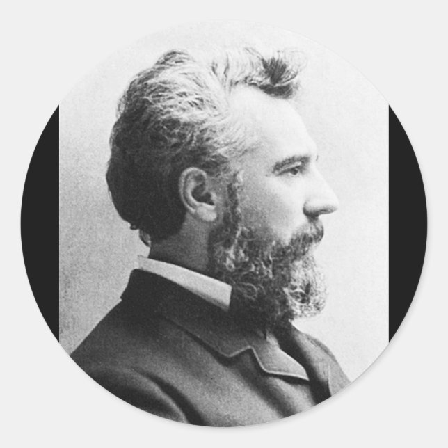 Pegatina Redonda Bell ~ Alexander Graham / Educador inventor (Anverso)