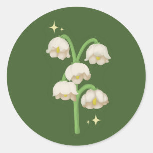 Pegatina Redonda Bell Flower Sticker Set   Cute & Floral