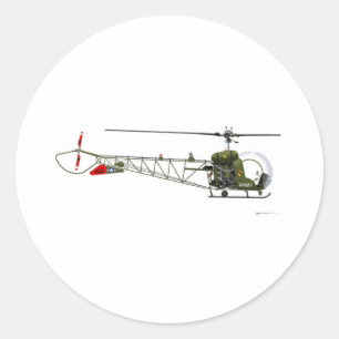 Pegatina Redonda Bell OH-13 Sioux