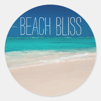 Pegatina Redonda Bella Beach Bliss
