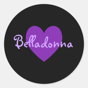 Pegatina Redonda Belladonna en morado