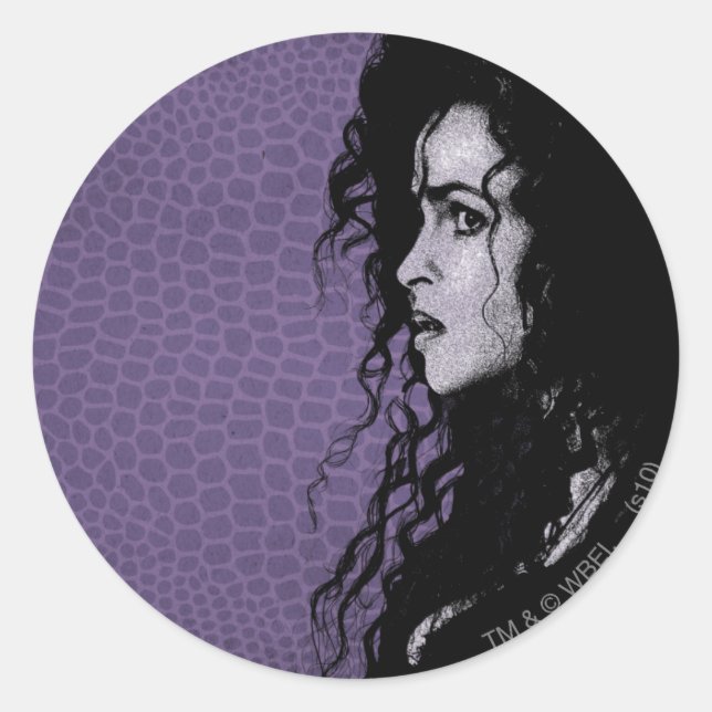 Pegatina Redonda Bellatrix Lestrange 5 (Anverso)