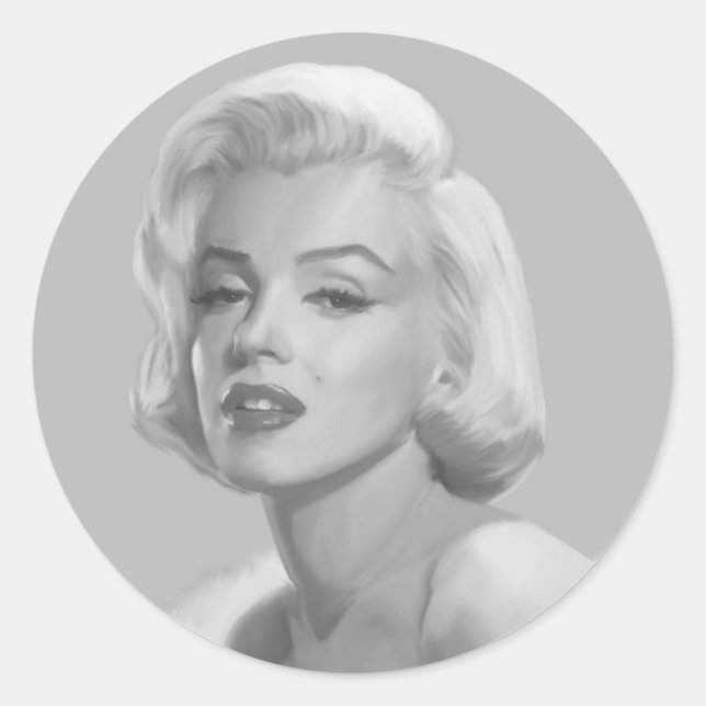 Pegatina Redonda Belleza clásica (Anverso)