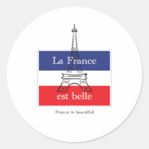 Pegatina Redonda Belleza de Francia est del La