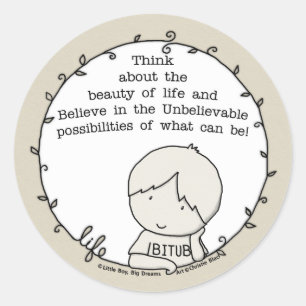 Pegatina Redonda Belleza de la vida