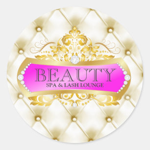 Pegatina Redonda Belleza de oro 311