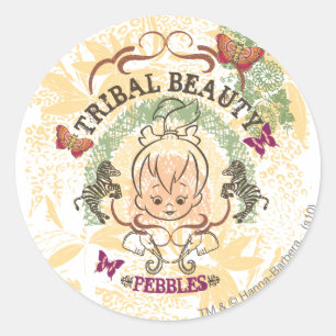 Pegatina Redonda Belleza tribal PEBBLES™