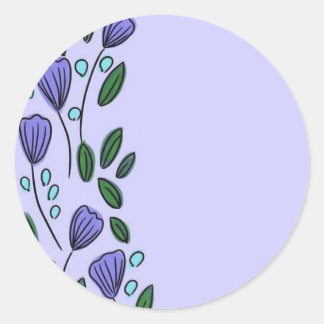 Pegatina Redonda "Bellezas florecientes: Colección de Pegatinas flo