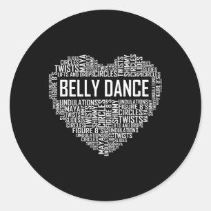 Pegatina Redonda Belly Dance Lover Regalo Belly Bailarina Regalos C