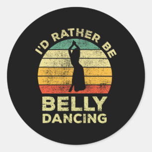 Pegatina Redonda Belly Dance Vintage Retro Gift Id Más Que Ser Bell