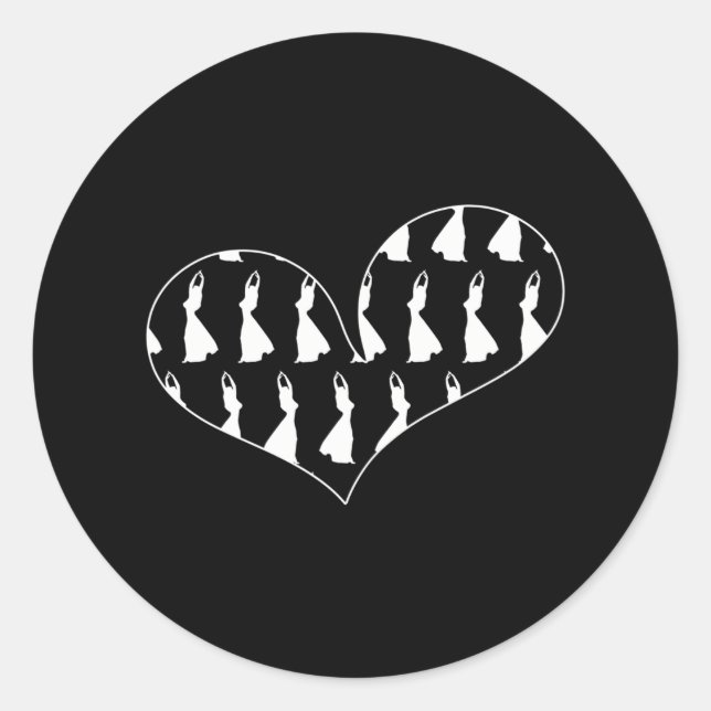 Pegatina Redonda Belly de Bellydance Belly de danza bailarina baila (Anverso)