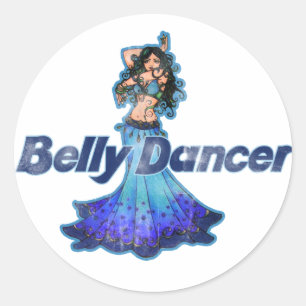 Pegatina Redonda Belly Pisces Vintage