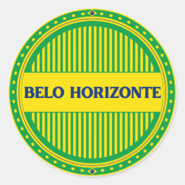 Pegatina Redonda Belo Horizonte City Pride – Brazilian Identity