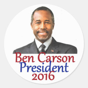 Pegatina Redonda Ben CARSON 2016