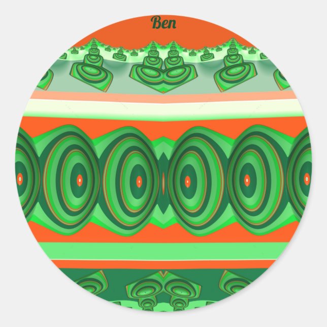 PEGATINA REDONDA BEN ~ NAVIDADES ~ (Anverso)