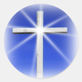 Pegatina Redonda Bendecido por Dios