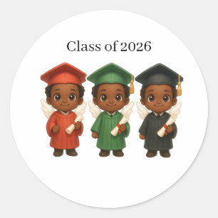 Pegatina Redonda Bendecidos & Graduandos 2026