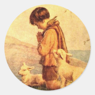 Pegatina Redonda Bendiciones de Pascua