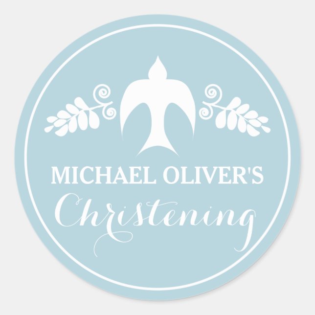 Pegatina Redonda Bendiciones para la invitación a la cristalización (Anverso)