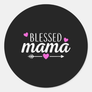 Pegatina Redonda Bendita mamá Abuela Camisa Abuela Mujeres Madre Ma