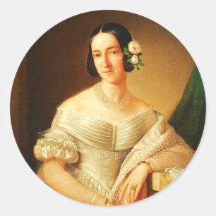 Pegatina Redonda Bendita María Cristina de Saboya 