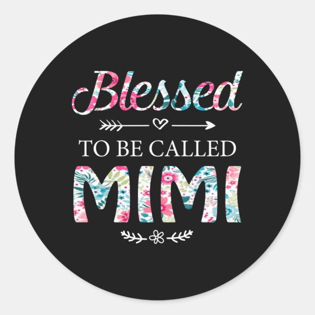 Pegatina Redonda Bendita Que Se Llame Mimi Por Mimi (Anverso)