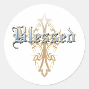 Pegatina Redonda Bendito